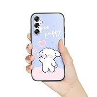 Phone Case for Galaxy A14 4G/5G, Dog Cartoon Design Animal Style with Strap Lanyard Slim Soft TPU Bumper Shockproof Protective Case for Samsung Galaxy A14 6.6 inch Cover - Cute Puppy