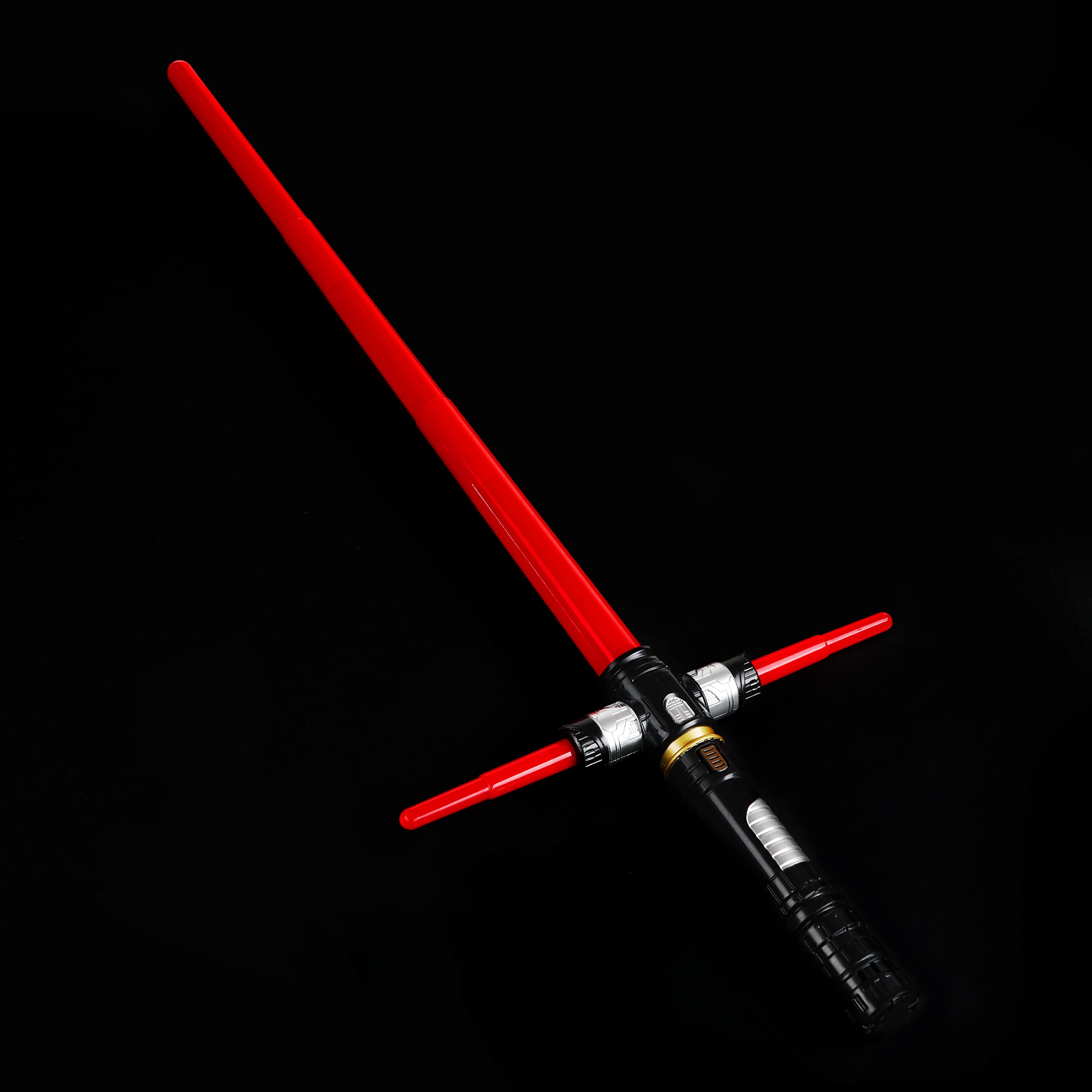 MewduMewdu Light up Saber Toy with Electronic Lights and Sound Effect for Kids and Adults, Red LED Retractable Force FX Saber Sword Toy as Party, Holiday, Birthday Gift
