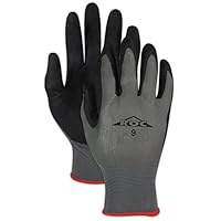 MAGID Enhanced Grip Mechanic Work Gloves, 12 PR, Sandy Nitrile Coated (Nitrix), Size 10/XL, Automotive, Reusable, 13-Gauge (GP500), Grey