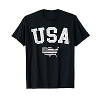 USA Patriotic American Flag Pride 4th of July American Map T-Shirt