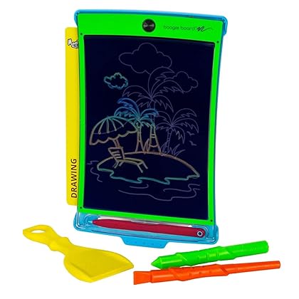 Boogie Board Magic Sketch Reusable Kids’ Drawing Activity Kit with ColorBurst Drawing Pad, Stylus and Texture Tools, Double-Sided Templates for Drawing, Writing, and Tracing, Ages 4+