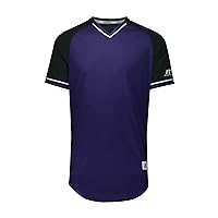 Russell Athletic Men's Classic V-Neck Baseball Jersey: Vintage Appeal, with Dri-Power Moisture-Wicking