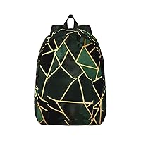 Casual Backpacks black and gold geometric Printed Lightweight Travel Rucksack Daypack for Men Women Laptop Backpacks