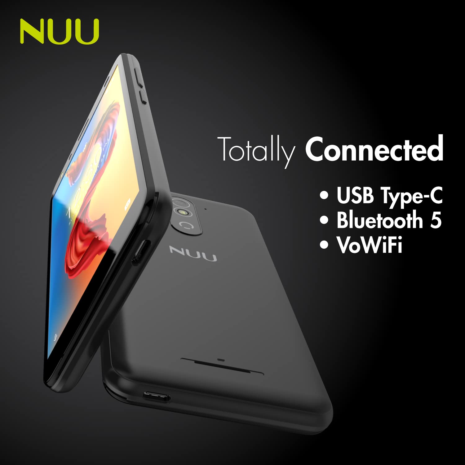 NUU A11L | Unlocked 4G LTE Smartphone|5.45'' HD Display | 16GB + 2GB RAM | 2500 mAh Battery | Android 11 Go Edition | Compatible with Verizon and T-Mobile