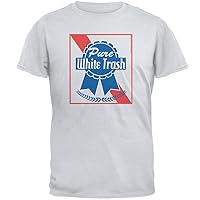 4th of July Pure White Trash Mens T Shirt Light Heather Grey LG