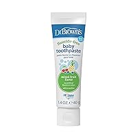 Dr. Brown's Baby Otter Toothbrush 1-Pack 1-4 Years & Fluoride-Free Infant Toothpaste Mixed Fruit 1-Pack 1.4oz 0-3 Years