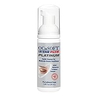OCuSOFT Lid Scrub PLUS Platinum Extra Strength Foaming Eyelid Cleanser - Leave-On Eyelid & Eyelash Cleanser with Phytosphingosine to Remove Oil, Dirt & Makeup -1.68 fl oz
