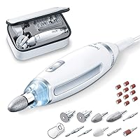 MP62 Professional Nail Drill Kit, Portable Electric File Machine with 10 Attachments & 10 Sanding Bands, Efile Dremel for Acrylic Gel Manicure and Pedicure, LED Light, with Storage Case, MP62