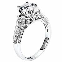 1.51 Carat Brilliant Round Cut Diamond Engagement Ring