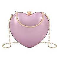 Mily Heart Shape Clutch Bag Messenger Shoulder Handbag Tote Evening Bag Purse