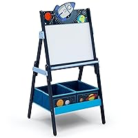 Space Adventures Wooden Activity Easel with Storage - Ideal for Arts & Crafts, Drawing, Homeschooling and More - Greenguard Gold Certified, Blue