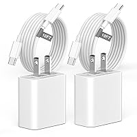 20W USB-C Charger, 2 Pack Fast Charging 10FT Cable, Compatible with iPhone 15 Series, iPad Pro/Air/Mini