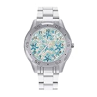 Sea Star Stainless Steel Band Business Watch Dress Wrist Unique Luxury Work Casual Waterproof Watches