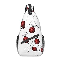 Sling Bag Atomic Stars Retro Pattern Crossbody Backpack Shoulder Bag Casual Daypacks For Women Men Cycling Hiking Travel
