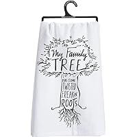 Primitives by Kathy 26945 LOL Made You Smile Dish Towel, 28-Inches Square, My Family Tree