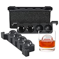 TINANA Ice Sphere Cube Maker, 2 Inch Crystal Clear prepare 8 Large Round Balls, for Cocktail, Whiskey & Bourbon Drinks, Gifts for Men