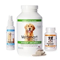 VetSmart Formulas Advanced Hip & Joint for Dogs Bundled with Probiotics and Dog Breath Freshener Oral Care Spray