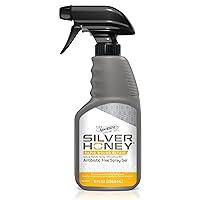 Silver Honey Rapid Wound Repair Spray Gel 8oz Bottle, Medical Grade Manuka Honey & MicroSilver BG