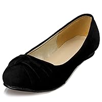 Women Closed Toe Ballet Flat Slip On Office Work Casual Dolly Shoes