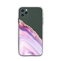iPhone Case Designed for The Apple iPhone 11 Pro, Pink & Blue Agate (Exotic Marble) - Military Grade Protection - Drop Tested - Protective Slim Clear Case