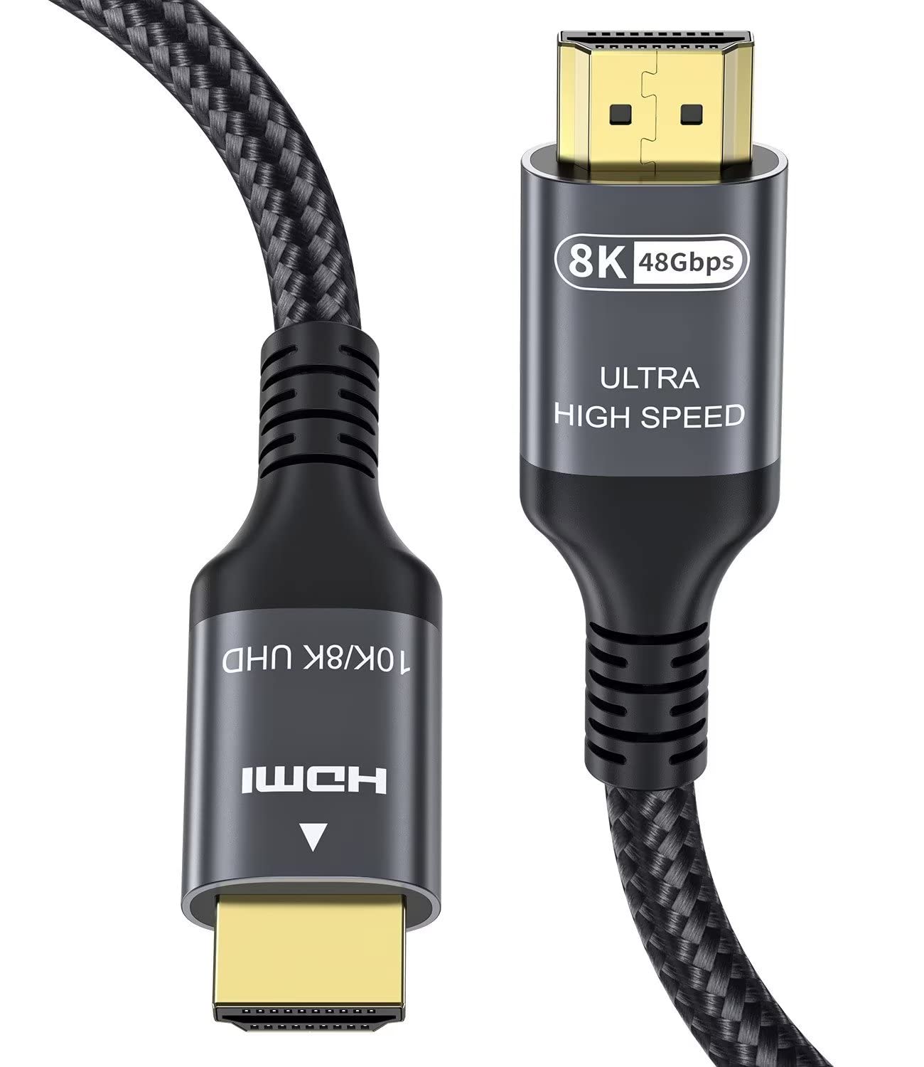Certified 8k 48Gbps HDMI Cable 4k 120Hz 144Hz 8k 60Hz Ultra High Speed HDMI 2.1 Cable Support ARC eARC 1ms 12Bits DTS:X Dolby Atmos Dynamic HDR10 Compatible for Mac Gaming PC Apple TV+ PS5 4 Xbox (2m)