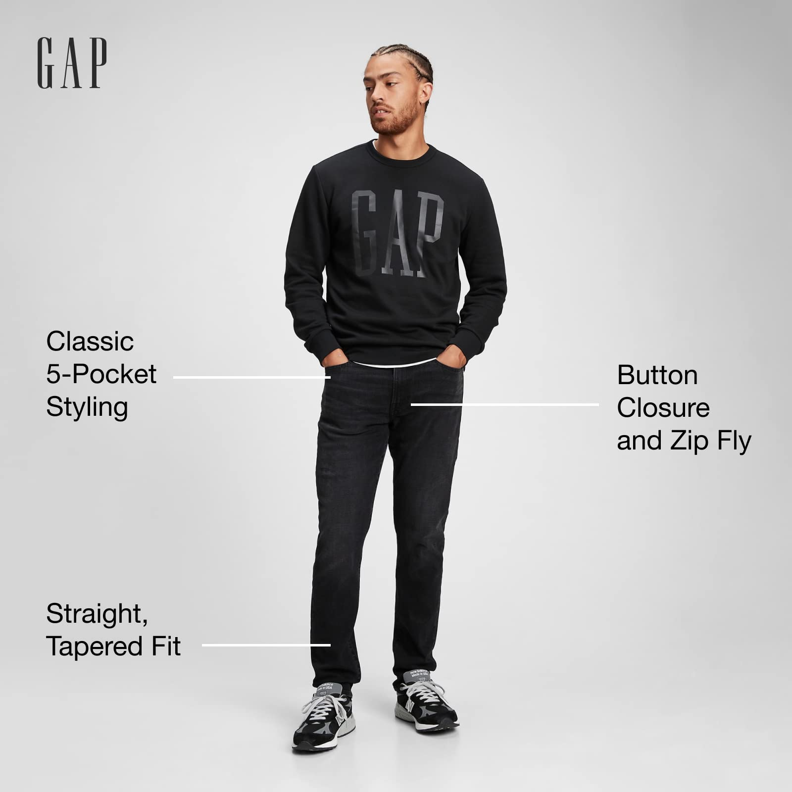 GAP Men's Straight Taper Fit Denim Jeans