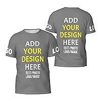 T Shirts Add Your Own Text Name Logo Photo Personalized T Shirts for Men