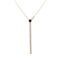 GUESS Sleek Y necklace with Rose and rhinestone accent