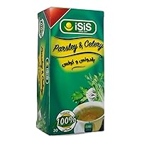 Isis Tea Bags Parsley And Celery Pure & Natural Dried Premium (20 Bags) Teas Egyptian Herbal Herb Pure Oriental Powder Ground Arabic No Gmo Kosher Halal ايزيس شاى بقدونس و كرفس حلال