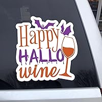 Halloween Car Decal,Quotes Wall Decals Halloween Happy Hallo-Wine Removable Wall Sticker Wall Art Decal Vinyl Home Decoration Murals 8