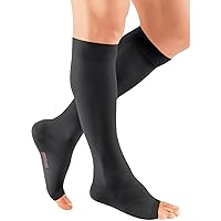 mediven Comfort for Women, 30-40 mmHg – Calf High Compression Stockings for Women, Open Toe Leg Circulation, Semi-Transparent Leg Support Compression Hosiery