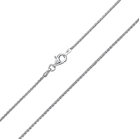 Bling Jewelry Unisex Thin .925 Sterling Silver Spiga Wheat Chain Necklace For Women Men Nickel-Free Made In Italy 2.5 MM 030 Gauge 16 18 20 24 30 Inch