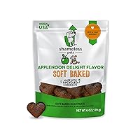 Shameless Pets Soft-Baked Dog Treats, Peanut Butter Apeel - Natural & Healthy Dog Chews for Skin & Coat Support with Omega 3 & 6 - Dog Biscuits Baked & Made in USA, Grain, Corn & Soy Free - 1-Pack