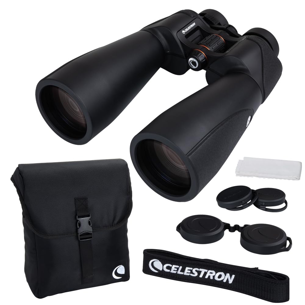 Celestron – SkyMaster Pro ED 15x70 Binocular – Astronomy Binocular with ED Glass – Large Aperture for Long Distance Viewing – Fully Multi-coated XLT Coating – Tripod Adapter and Carrying Case Included