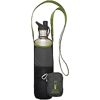 ChicoBag rePETe Water Bottle Sling | Recycled Water Bottle Carrier with Strap | Eco Friendly | Limestone