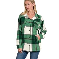 DreamWeave Plaid Panache Shacket