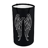 Angel Wings Large Laundry Basket Freestanding Waterproof Laundry Hamper with Handle Storage Basket for Dorm Family