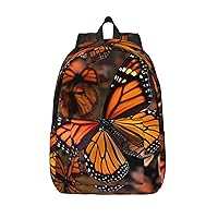 Canvas Backpack for Men Women Laptop Backpack Monarch butterflies Travel Rucksack Lightweight Canvas Daypack