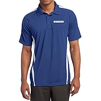 Ford Shelby Crest Pocket Print Colorblock Polo, Royal White Medium