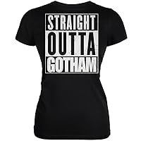 Straight Outta Gotham Black Juniors Soft T-Shirt - Medium