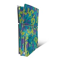 MightySkins Skin Compatible with Playstation 5 Slim Disk Edition Console Only - Summer Camouflage | Protective, Durable, and Unique Vinyl Decal wrap Cover | Easy to Apply | Made in The USA