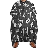 Barber Tools Pattern Adult Barber Cape Professional Salon Hairdressing Apron Printed Hair Cutting Cape