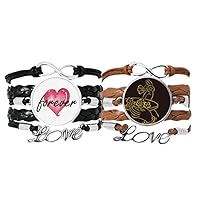 Religion Customs Hand Flower Plate Bracelet Hand Strap Leather Rope Forever Love Wristband Double Set