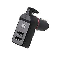 Ztylus Stinger Vent Mount Seat Belt Cutter White Spring Loaded Window Breaker Punch USB Emergency Escape Tool Combo: Life-Saving Rescue Car Charger Dual 2.4A USB Ports 