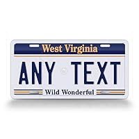 SignsAndTagsOnline Personalized West Virginia Wild Wonderful Auto Tag Customized WV State Novelty License Plate