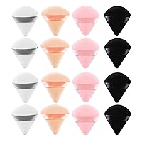 16 Pieces Triangle Powder Puff Face Soft Triangle Makeup Puff Velour Cosmetic Foundation Blender Sponge Beauty Makeup Tools