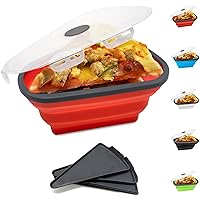 Reusable Pizza Slice Storage Container, The Perfect Pizza Box with 5 Reheatable Serving Trays, Adjustable Pizza Leftover Container Storage with Lids to Organization and Space Saver