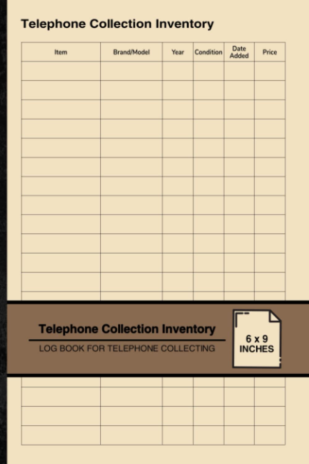 Telephone Collection Inventory: Log Book For Telephone Collecting | For Telephone Collectors | Small