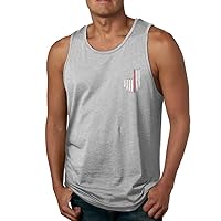 Thin Red Line Firefighter USA Flag Men's Patriotic Tank Top T Shirt