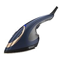 Press & Steam 2-in-1 Iron and Steamer, 180% More Steam & One Temperature Technology, Ceramic Soleplate, Safe on All Fabric Types